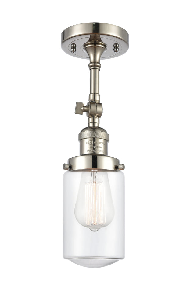 Innovations Lighting Dover 1 Light Semi-Flush Mount Part Of The Franklin Restoration Collection 201F-PN-G312-LED