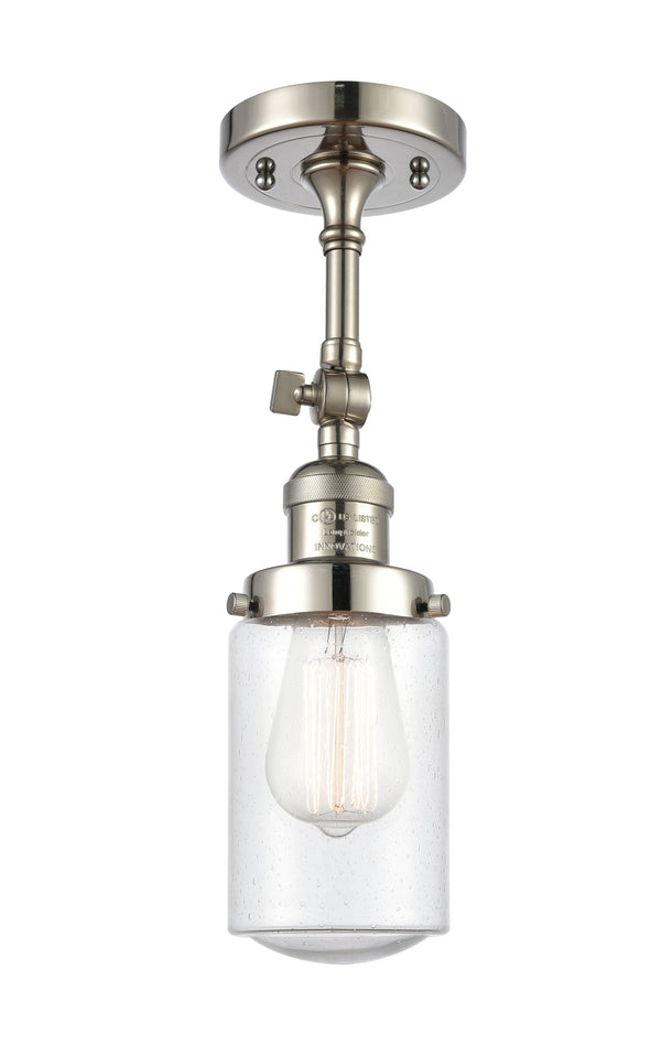 Innovations Lighting Dover 1 Light Semi-Flush Mount Part Of The Franklin Restoration Collection 201F-PN-G314-LED