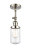 Innovations Lighting Dover 1 Light Semi-Flush Mount Part Of The Franklin Restoration Collection 201F-PN-G314-LED