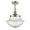 Oxford Semi-Flush Mount shown in the Polished Nickel finish with a Seedy shade