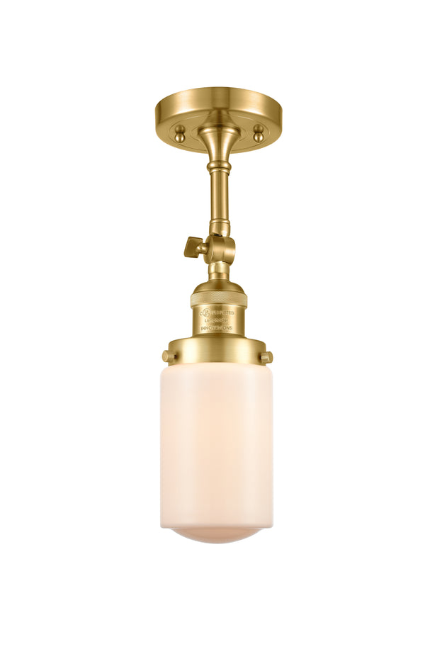 Innovations Lighting Dover 1 Light Semi-Flush Mount Part Of The Franklin Restoration Collection 201F-SG-G311-LED