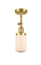 Innovations Lighting Dover 1 Light Semi-Flush Mount Part Of The Franklin Restoration Collection 201F-SG-G311-LED