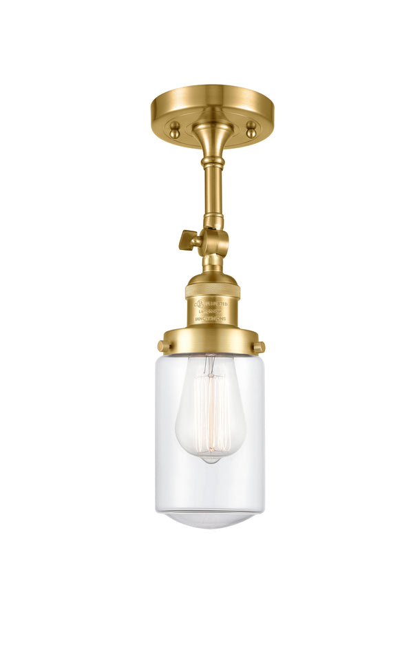 Innovations Lighting Dover 1 Light Semi-Flush Mount Part Of The Franklin Restoration Collection 201F-SG-G312