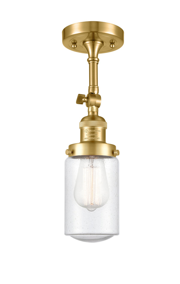 Innovations Lighting Dover 1 Light Semi-Flush Mount Part Of The Franklin Restoration Collection 201F-SG-G314