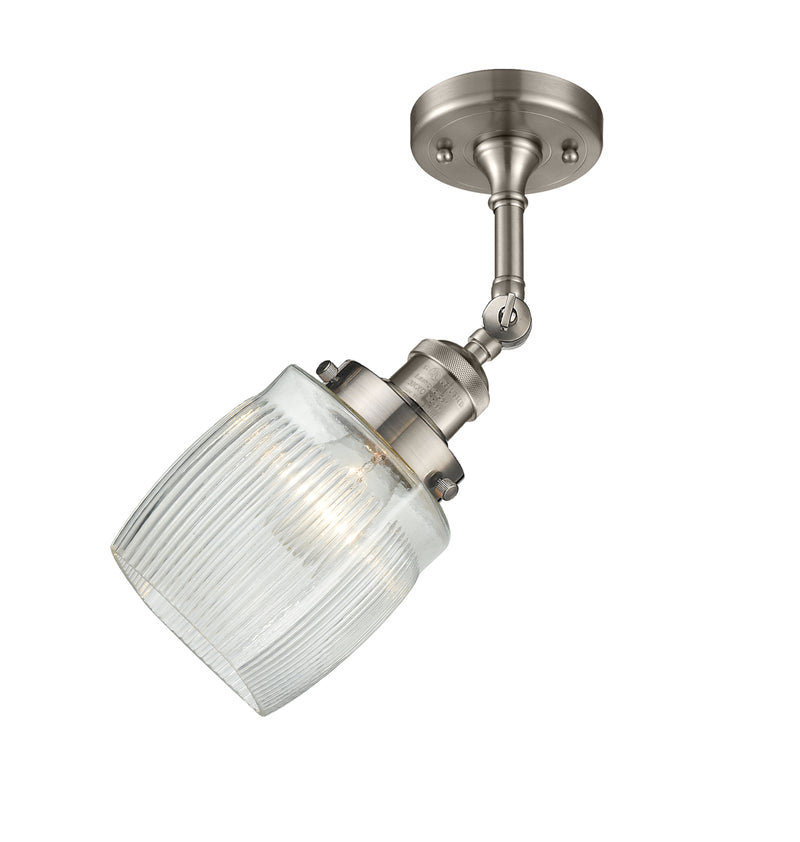 Innovations Lighting Colton 1 Light Semi-Flush Mount Part Of The Franklin Restoration Collection 201F-SN-G302-LED