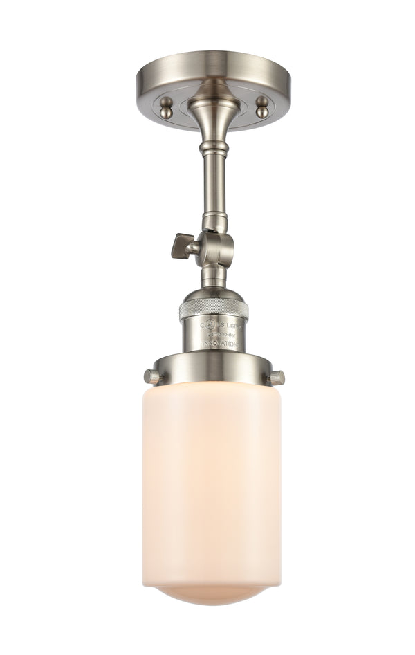 Innovations Lighting Dover 1 Light Semi-Flush Mount Part Of The Franklin Restoration Collection 201F-SN-G311