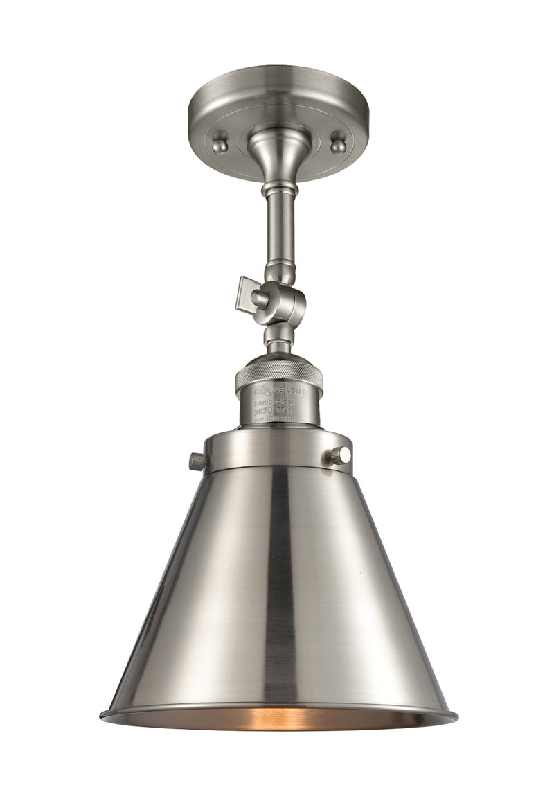 Innovations Lighting Appalachian 1 Light Semi-Flush Mount Part Of The Franklin Restoration Collection 201F-SN-M13-SN-LED