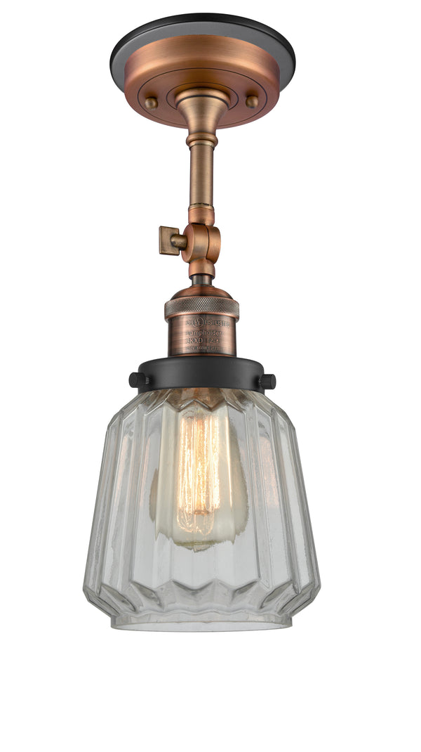 Innovations Lighting Chatham 1 Light Semi-Flush Mount Part Of The Franklin Restoration Collection 201FBP-ACBK-G142