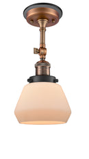 Innovations Lighting Fulton 1 Light Semi-Flush Mount Part Of The Franklin Restoration Collection 201FBP-ACBK-G171