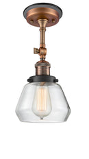 Innovations Lighting Fulton 1 Light Semi-Flush Mount Part Of The Franklin Restoration Collection 201FBP-ACBK-G172