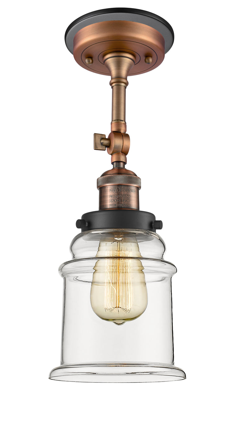 Innovations Lighting Canton 1 Light Semi-Flush Mount Part Of The Franklin Restoration Collection 201FBP-ACBK-G182