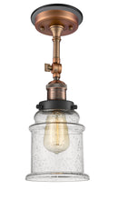 Innovations Lighting Canton 1 Light Semi-Flush Mount Part Of The Franklin Restoration Collection 201FBP-ACBK-G184