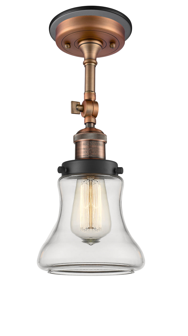 Innovations Lighting Bellmont 1 Light Semi-Flush Mount Part Of The Franklin Restoration Collection 201FBP-ACBK-G192