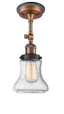 Innovations Lighting Bellmont 1 Light Semi-Flush Mount Part Of The Franklin Restoration Collection 201FBP-ACBK-G194