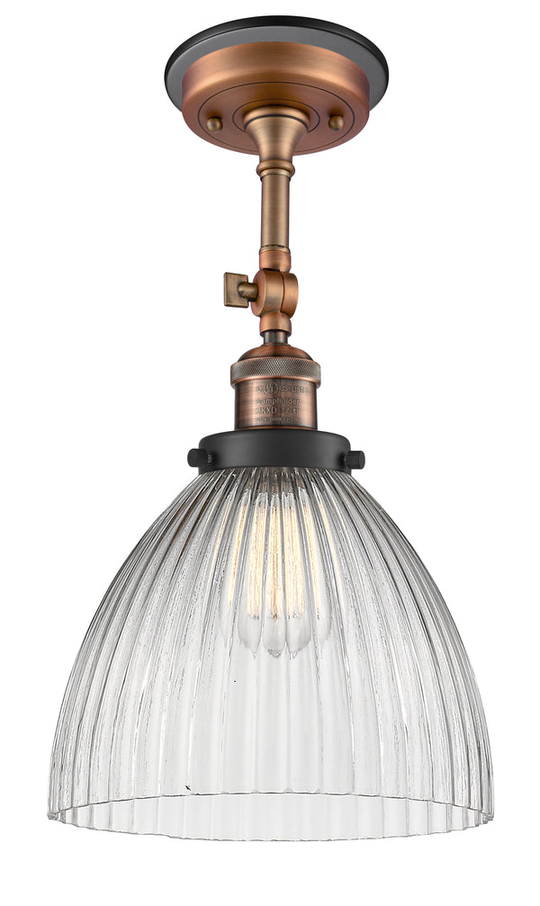 Innovations Lighting Seneca Falls 1 Light Semi-Flush Mount Part Of The Franklin Restoration Collection 201FBP-ACBK-G222