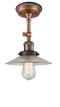 Innovations Lighting Halophane 1 Light Semi-Flush Mount Part Of The Franklin Restoration Collection 201FBP-ACBK-G2