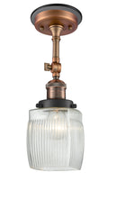 Innovations Lighting Colton 1 Light Semi-Flush Mount Part Of The Franklin Restoration Collection 201FBP-ACBK-G302