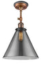 Innovations Lighting X-Large Cone 1 Light Semi-Flush Mount Part Of The Franklin Restoration Collection 201FBP-ACBK-G43-L