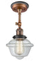 Innovations Lighting Small Oxford 1 Light Semi-Flush Mount Part Of The Franklin Restoration Collection 201FBP-ACBK-G532