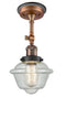 Innovations Lighting Small Oxford 1 Light Semi-Flush Mount Part Of The Franklin Restoration Collection 201FBP-ACBK-G534