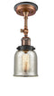 Innovations Lighting Small Bell 1 Light Semi-Flush Mount Part Of The Franklin Restoration Collection 201FBP-ACBK-G58