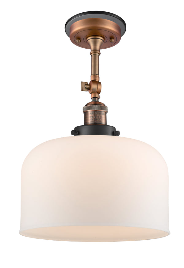 Innovations Lighting X-Large Bell 1 Light Semi-Flush Mount Part Of The Franklin Restoration Collection 201FBP-ACBK-G71-L