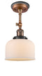 Innovations Lighting Large Bell 1 Light Semi-Flush Mount Part Of The Franklin Restoration Collection 201FBP-ACBK-G71