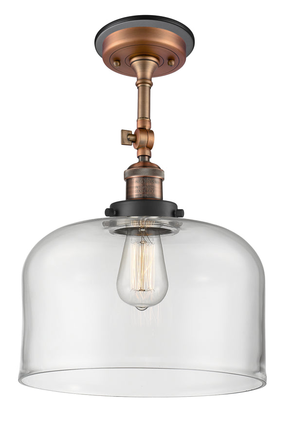 Innovations Lighting X-Large Bell 1 Light Semi-Flush Mount Part Of The Franklin Restoration Collection 201FBP-ACBK-G72-L