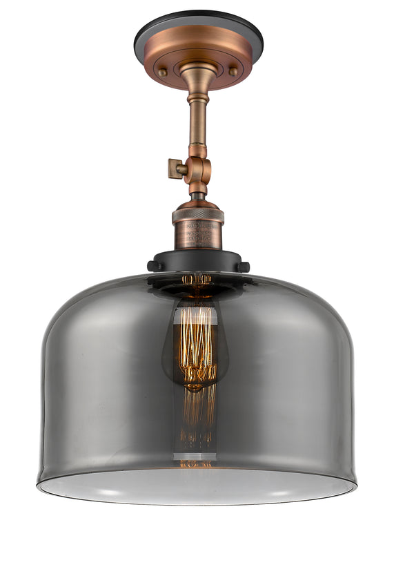 Innovations Lighting X-Large Bell 1 Light Semi-Flush Mount Part Of The Franklin Restoration Collection 201FBP-ACBK-G73-L