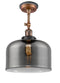 Innovations Lighting X-Large Bell 1 Light Semi-Flush Mount Part Of The Franklin Restoration Collection 201FBP-ACBK-G73-L