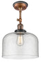 Innovations Lighting X-Large Bell 1 Light Semi-Flush Mount Part Of The Franklin Restoration Collection 201FBP-ACBK-G74-L