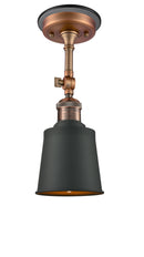 Innovations Lighting Addison 1 Light Semi-Flush Mount Part Of The Franklin Restoration Collection 201FBP-ACBK-M9-BK