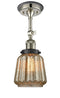 Innovations Lighting Chatham 1 Light Semi-Flush Mount Part Of The Franklin Restoration Collection 201FBP-PNBK-G146