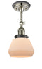 Innovations Lighting Fulton 1 Light Semi-Flush Mount Part Of The Franklin Restoration Collection 201FBP-PNBK-G171