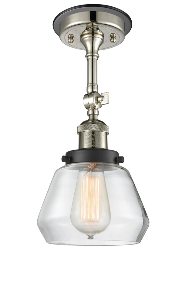 Innovations Lighting Fulton 1 Light Semi-Flush Mount Part Of The Franklin Restoration Collection 201FBP-PNBK-G172