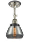 Innovations Lighting Fulton 1 Light Semi-Flush Mount Part Of The Franklin Restoration Collection 201FBP-PNBK-G173