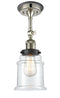 Innovations Lighting Canton 1 Light Semi-Flush Mount Part Of The Franklin Restoration Collection 201FBP-PNBK-G182