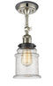 Innovations Lighting Canton 1 Light Semi-Flush Mount Part Of The Franklin Restoration Collection 201FBP-PNBK-G184