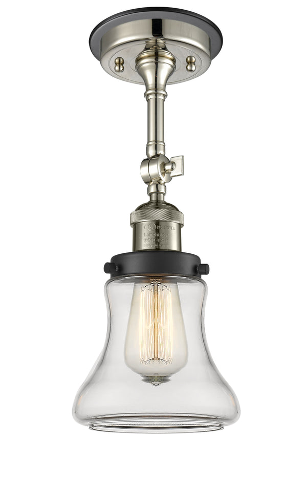 Innovations Lighting Bellmont 1 Light Semi-Flush Mount Part Of The Franklin Restoration Collection 201FBP-PNBK-G192