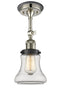 Innovations Lighting Bellmont 1 Light Semi-Flush Mount Part Of The Franklin Restoration Collection 201FBP-PNBK-G192