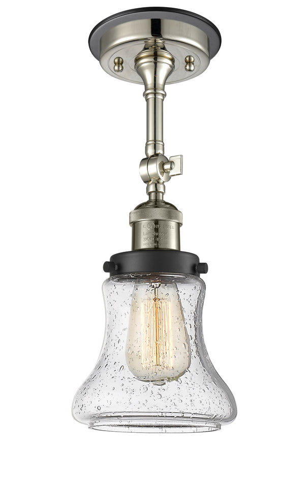 Innovations Lighting Bellmont 1 Light Semi-Flush Mount Part Of The Franklin Restoration Collection 201FBP-PNBK-G194