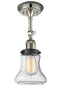 Innovations Lighting Bellmont 1 Light Semi-Flush Mount Part Of The Franklin Restoration Collection 201FBP-PNBK-G194