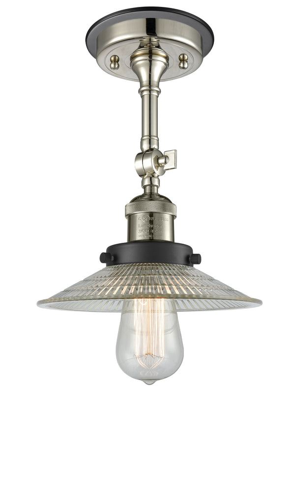 Innovations Lighting Halophane 1 Light Semi-Flush Mount Part Of The Franklin Restoration Collection 201FBP-PNBK-G2