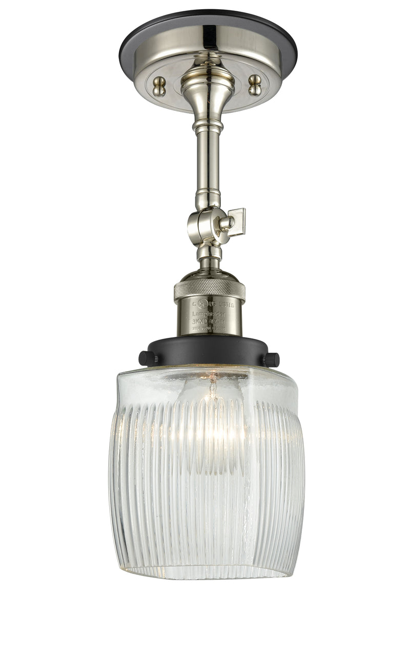Innovations Lighting Colton 1 Light Semi-Flush Mount Part Of The Franklin Restoration Collection 201FBP-PNBK-G302