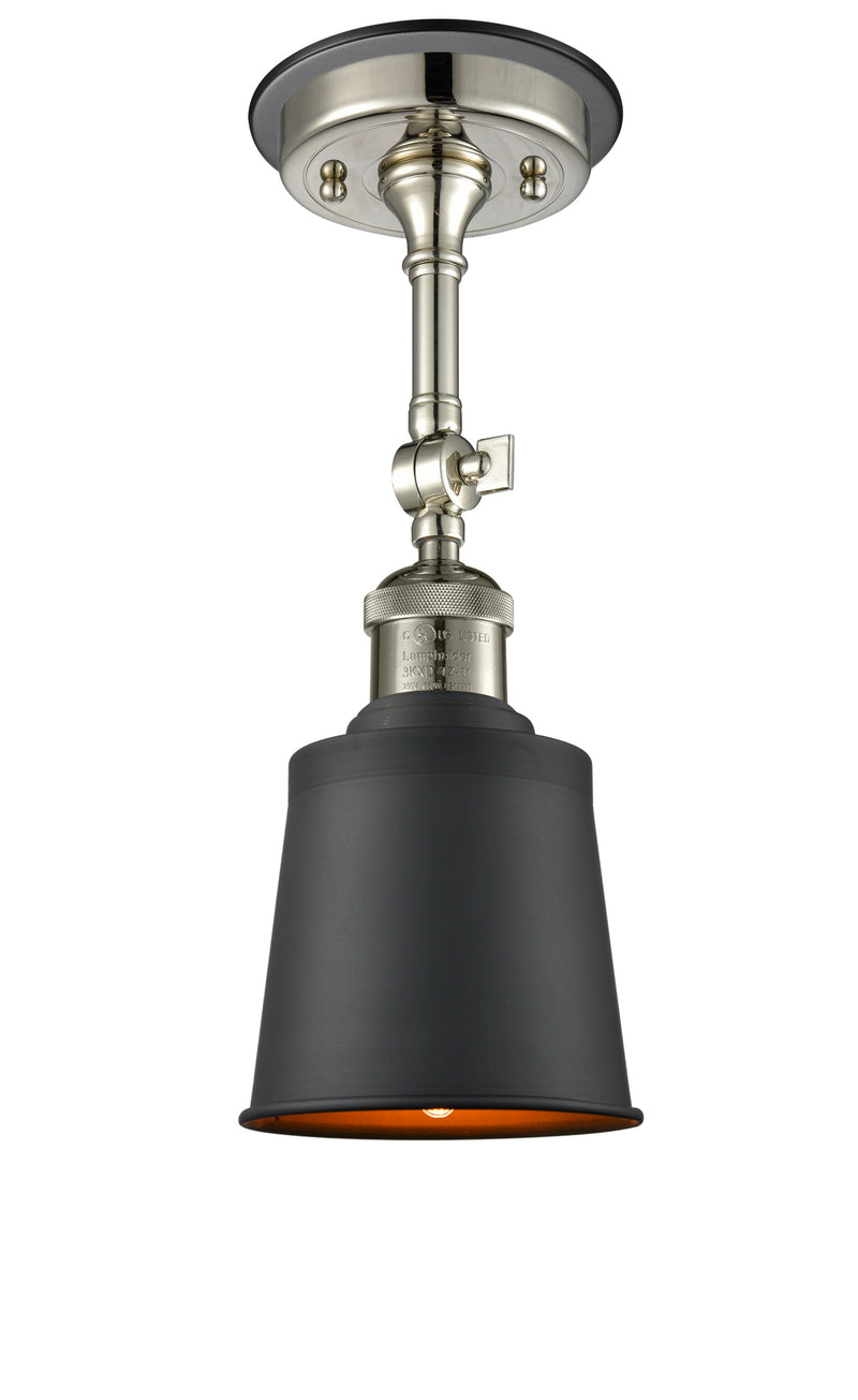 Innovations Lighting Addison 1 Light Semi-Flush Mount Part Of The Franklin Restoration Collection 201FBP-PNBK-M9-BK