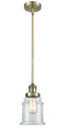 Innovations Lighting Canton 1-100 watt 6.5 inch Antique Brass Mini Pendant  Clear glass   Hang Straight Swivel 201SABG182