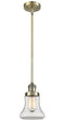 Innovations Lighting Bellmont 1-100 watt 6.5 inch Antique Brass Mini Pendant  Clear glass   Hang Straight Swivel 201SABG192