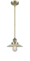 Innovations Lighting Halophane 1-100 watt 10 inch Antique Brass Mini Pendant  Halophane glass   Hang Straight Swivel 201SABG2