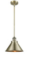 Innovations Lighting Briarcliff 1-100 watt 10 inch Antique Brass Mini Pendant Antique Brass Briarcliff shades  Hang Straight Swivel 201SABM10AB