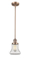 Innovations Lighting Bellmont 1-100 watt 6.5 inch Antique Copper Mini Pendant  Clear glass   Hang Straight Swivel 201SACG192